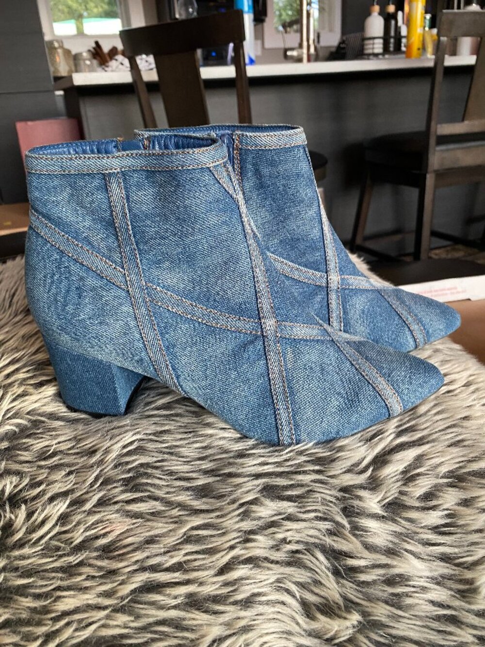 Darling Mini Boots In Jean material, New With Label!